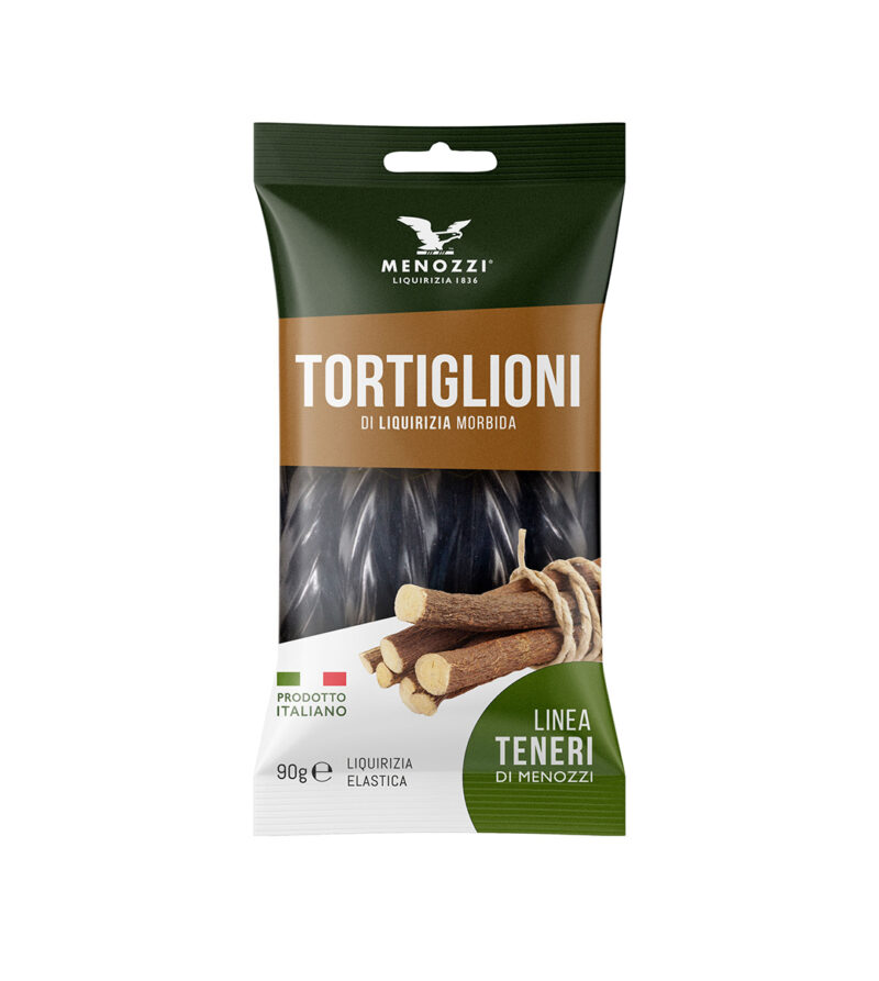 TORTIGLIONI di liquirizia morbida ed elastica in busta (90 g)