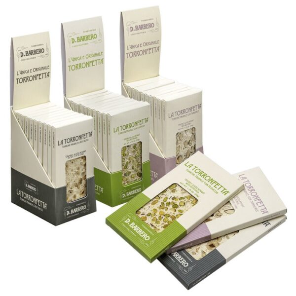 La Torronfetta singola in astuccio con espositore (3x 10 pz di 50 g)