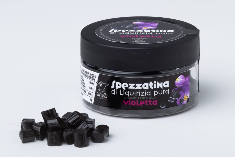 SPEZZATINA di liquirizia pura aromatizzata alla violetta (50 g)