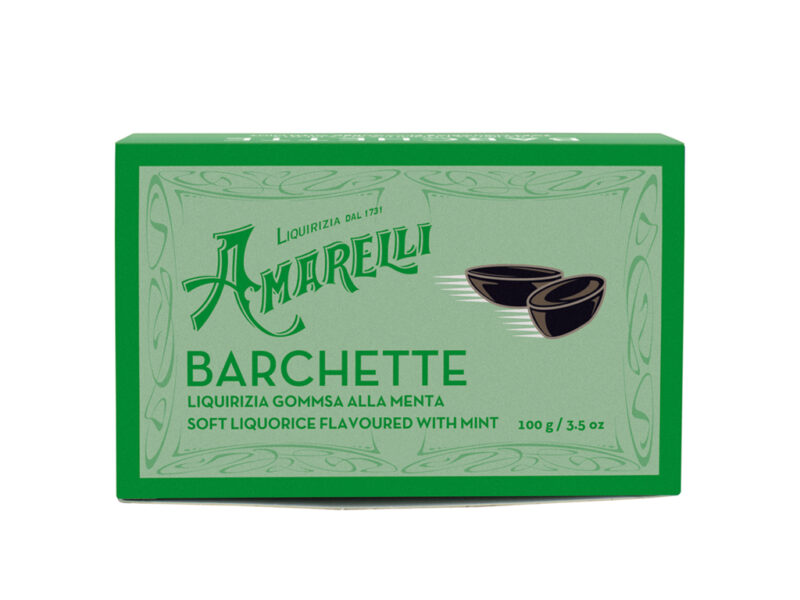 BARCHETTA ALLE MENTA, Liquirizia con gomma arabica alla menta (100 g)