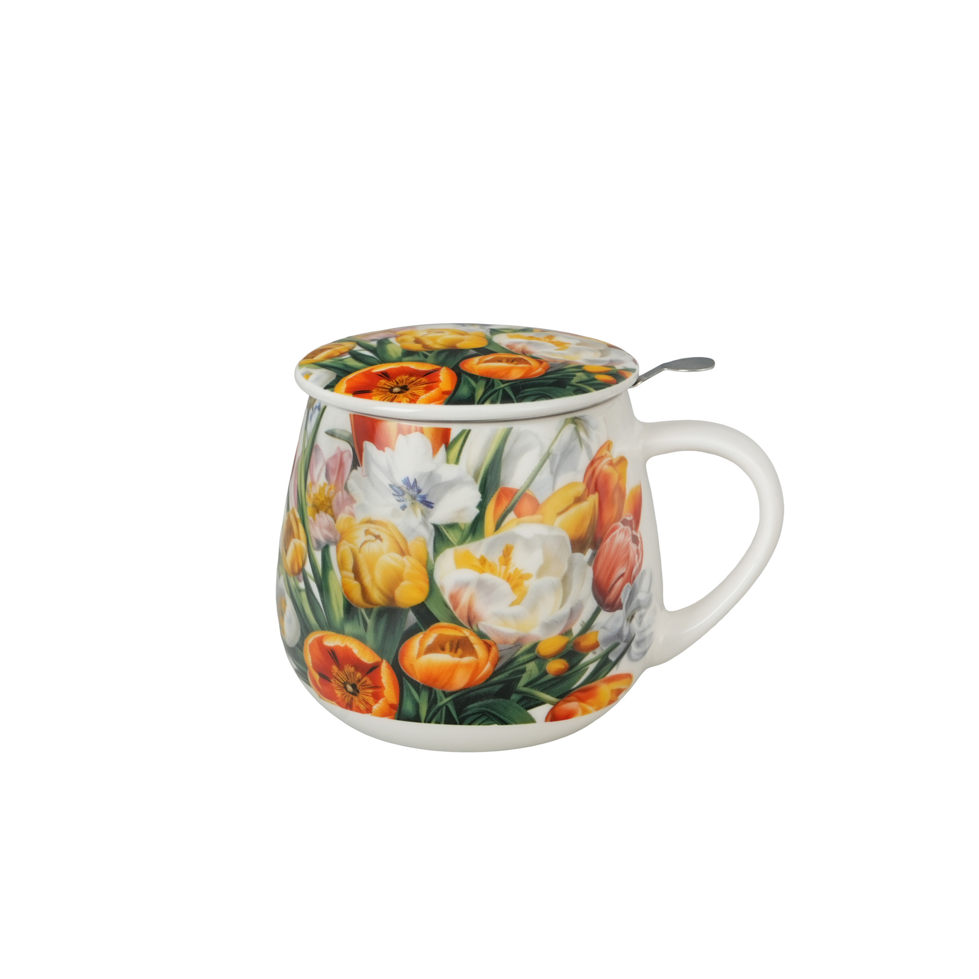 LOVING FLOWERS, Tisaniera in porcellana con filtro in acciaio in gift box (3x 400 ml)