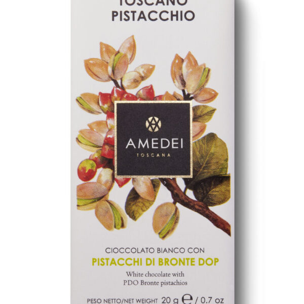 TOSCANO PISTACCHIO, Cioccolato Bianco con Pistacchi (20 g)