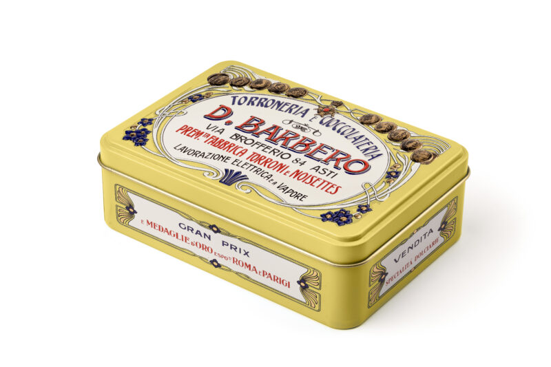 Scatola (gialla) contenente nociolini, boeri e limoncelli (150 g)