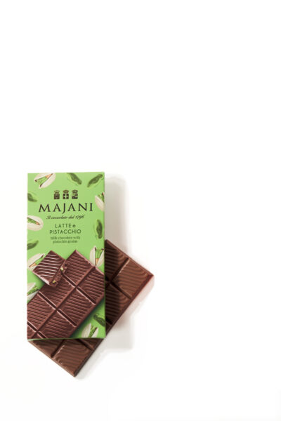 Cioccolato latte e pistacchio (100 g)