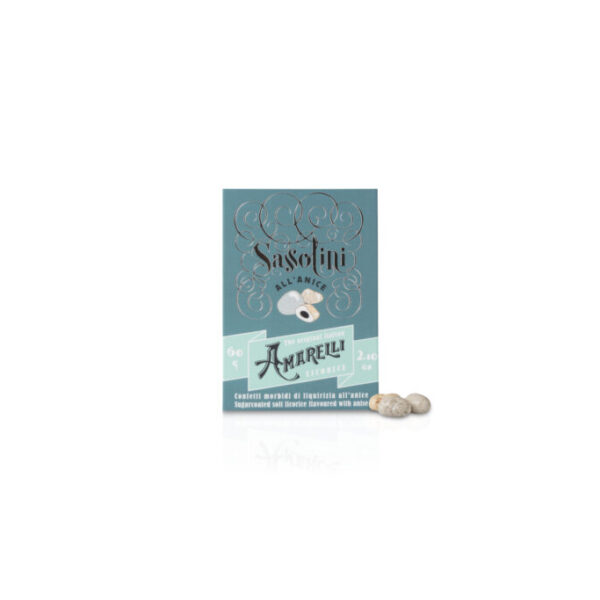 SASSOLINI, Confetti morbidi di liquirizia all'anice (60 g)