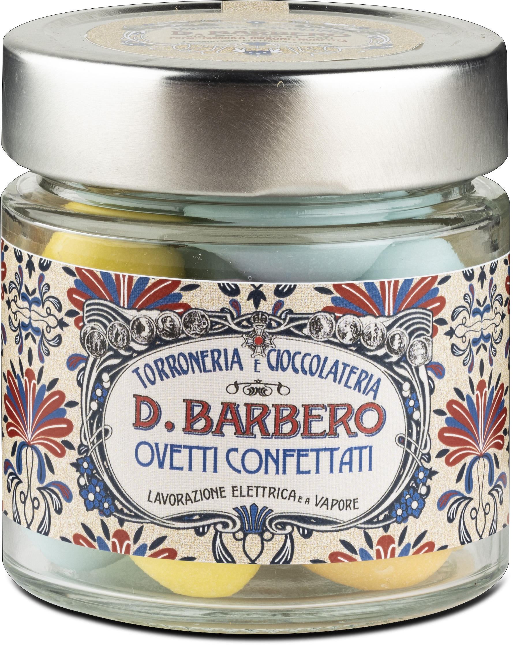 Ovetti confettati ripieni di cioccolato extra fondente in barattolo di vetro (160 g)