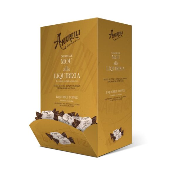 CARAMELLE MOU ALLA LIQUIRIZIA - Caramelle Mou alla liquirizia senza glutine e coloranti, senza aromi artificiali (1 kg)